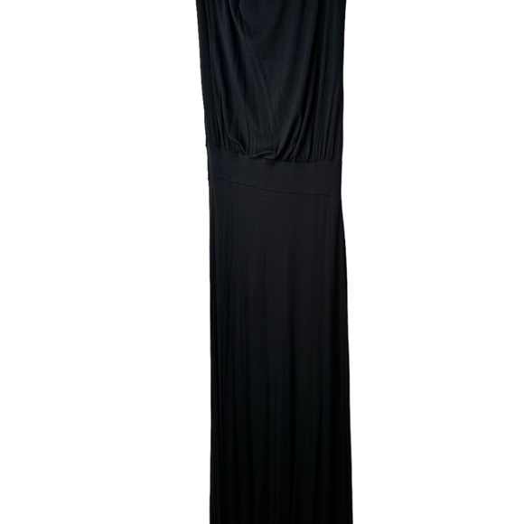 S-Twelve Strapless Jersey Maxi Black Flowy Dress M/L - Picture 2 of 5
